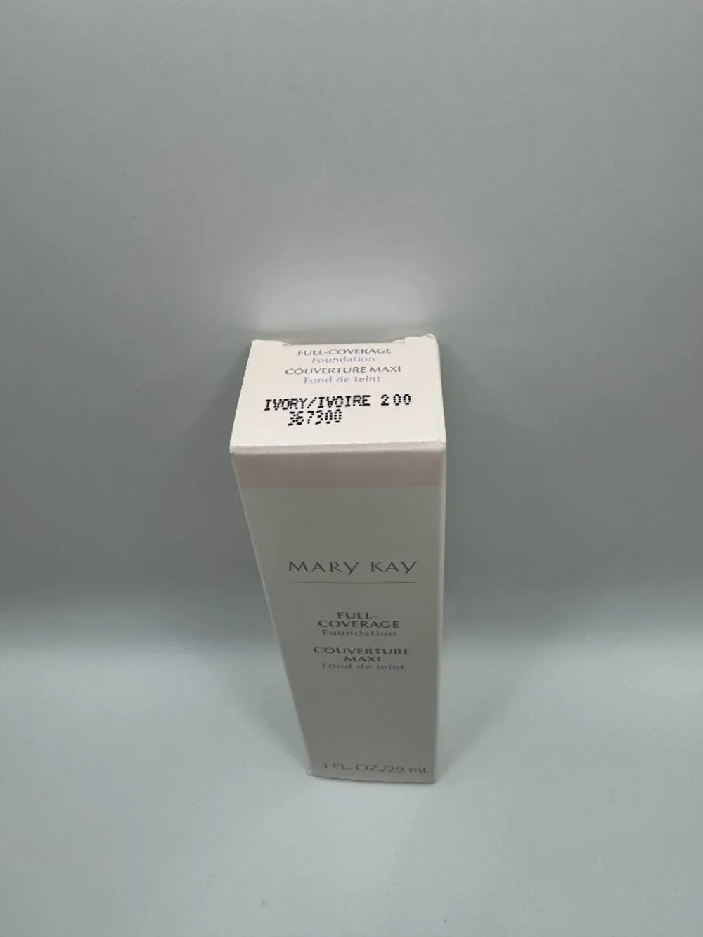 Mary Kay Full Coverage Foundation 367300 Ivory 200 Normal/Dry Skin Gray Cap